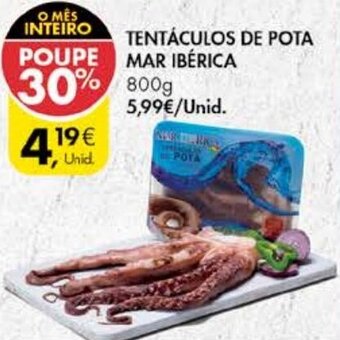 Pingo Doce Tentáculos de Pota Mar Ibérica 800g promoção