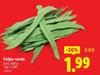 Lidl Feijão-verde promoção