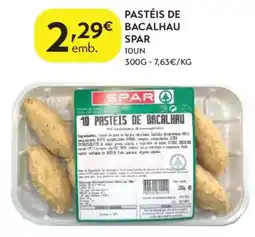 Spar Pastéis de bacalhau spar promoção
