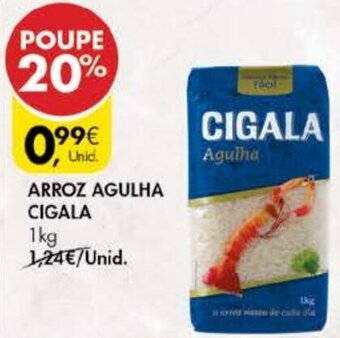 Pingo Doce Arroz Agulha Cigala 1kg promoção
