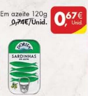 Pingo Doce Sardinhas Dorita Em Azeite 120g promoção