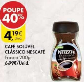 Pingo Doce Café Solúvel Clássico Nescafé 200g promoção