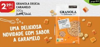 Pingo Doce Granola Delícia Caramelo 500g promoção