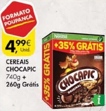 Pingo Doce Cereais Chocapic 740g + 260g promoção