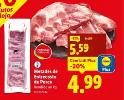 Lidl Metades de Entrecosto de Porco promoção