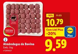 Lidl Almôndegas de Bovino promoção