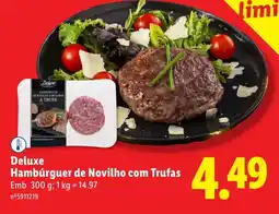 Lidl Deluxe Hambúrguer de Novilho com Trufas promoção