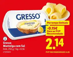 Lidl Gresso Manteiga com Sal promoção