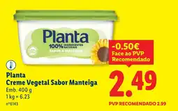 Lidl Planta Creme Vegetal Sabor Manteiga promoção