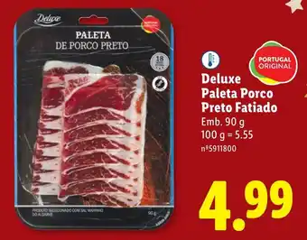 Lidl Deluxe Paleta Porco Preto Fatiado promoção