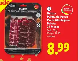 Lidl Deluxe Paleta de Porco Preto Alentejano Bolota 24 Meses promoção