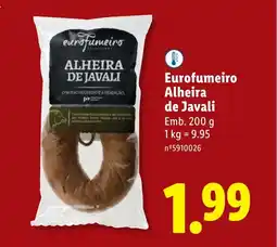 Lidl Eurofumeiro Alheira de Javali promoção