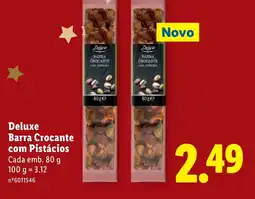 Lidl Deluxe Barra Crocante com Pistácios promoção