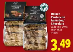 Lidl Deluxe Cantuccini Amêndoa/ Chocolate promoção