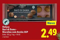 Lidl Deluxe Baci di Dama - Biscoitos com Avelãs IGP promoção