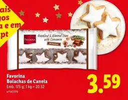 Lidl Favorina Bolachas de Canela promoção