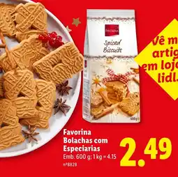 Lidl Favorina Bolachas com Especiarias promoção