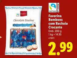 Lidl Favorina Bombons com Recheio Crocante promoção