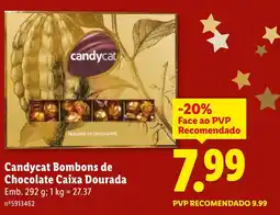 Lidl Candycat Bombons de Chocolate Caixa Dourada promoção