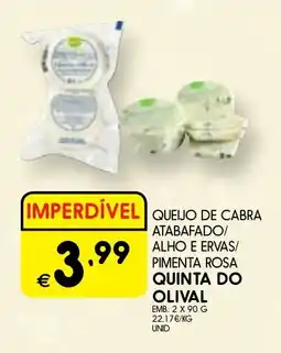 Meu Super Queijo de cabra atabafado/ alho e ervas/ pimenta rosa quinta do olival promoção