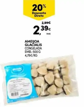 Continente Ameijoa Glacialis 500g promoção