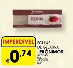 Meu Super Folhas de gelatina jerónimos promoção