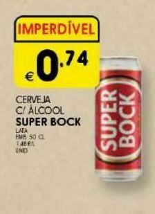Lata de cerveja super bock