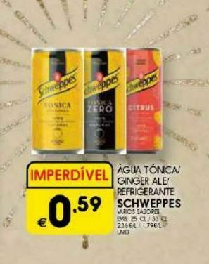 Água tônica schweppes