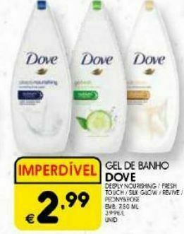 Gel de banho dove