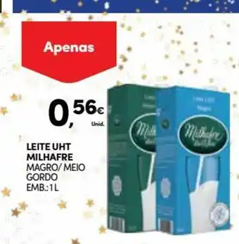 Continente Leite UHT Milhafre promoção