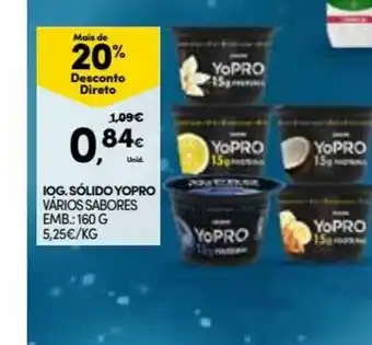 Continente IOG. Sólido Yopro promoção