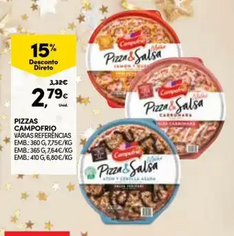 Continente Pizzas Campofrio promoção