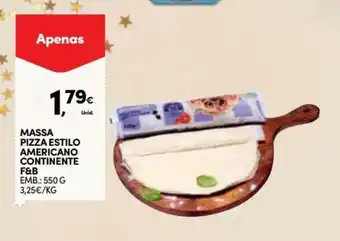 Continente Massa Pizza Estilo Americano Continente F&B promoção