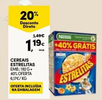 Continente Cereais Estrelitas promoção