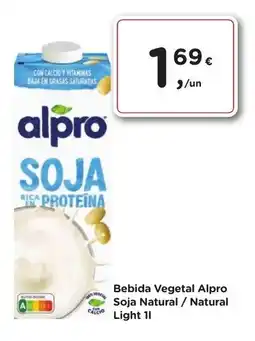 Aqui é fresco Bebida Vegetal Alpro Soja Natural / Natural Light promoção