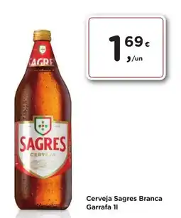 Aqui é fresco Cerveja Sagres Branca Garrafa promoção