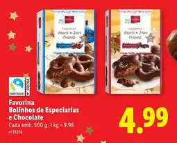 Lidl Favorina Bolinhos de Especiarias e Chocolate promoção