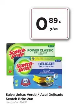 Aqui é fresco Salva Unhas Verde / Azul Delicado Scotch Brite promoção