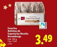 Lidl Favorina Bolinhos de Especiarias Receita Nuremberga promoção