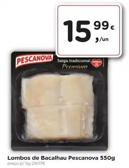 Aqui é fresco Lombos de Bacalhau Pescanova promoção