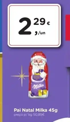 Aqui é fresco Pai Natal Milka promoção