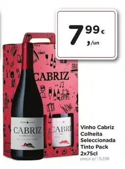 Aqui é fresco Vinho Cabriz Colheita Seleccionada Tinto Pack promoção