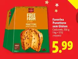 Lidl Favorina Panettone sem Glúten promoção