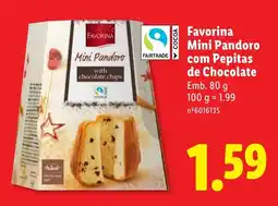 Lidl Favorina Mini Pandoro com Pepitas de Chocolate promoção