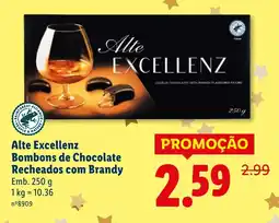 Lidl Alte Excellenz Bombons de Chocolate Recheados com Brandy promoção