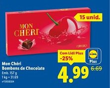 Lidl Mon Chéri Bombons de Chocolate promoção