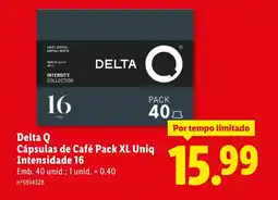 Lidl Delta Q Cápsulas de Café Pack XL Uniq Intensidade 16 promoção