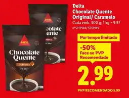 Lidl Delta Chocolate Quente Original/ Caramelo promoção