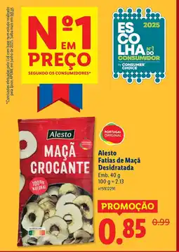 Lidl Alesto Fatias de Maçã Desidratada promoção