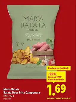 Lidl Maria Batata Batata Doce Frita Camponesa promoção